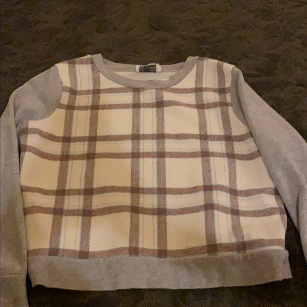 Anthropologie Plaid Sweatshirt